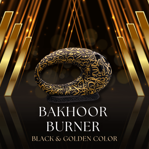 Bakhoor Burner Black & Golden